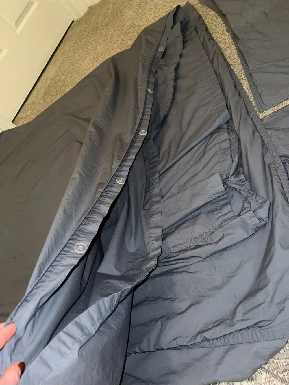 Kenneth Cole Gray Down Duvet Cover-Full/Queen size
